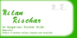 milan rischar business card